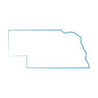 Illustrated nebraska map vector