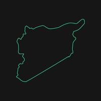 Syria map illustrated vector