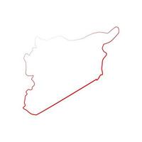 Syria map illustrated vector