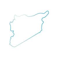 Syria map illustrated vector