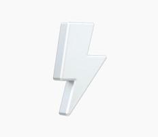 3d Realistic Lightning bolt Vector illustration