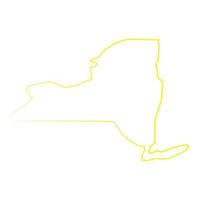 mapa de nueva york ilustrado vector