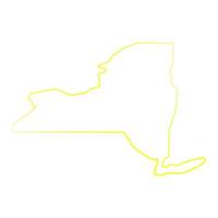 mapa de nueva york ilustrado vector