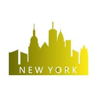 New york skyline illustrated vector