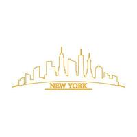 New york skyline illustrated vector