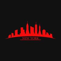 horizonte de nueva york ilustrado vector