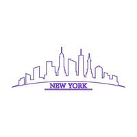 New york skyline illustrated vector