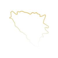 Illustrated bosnia map vector