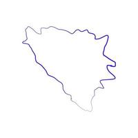 mapa ilustrado de bosnia vector