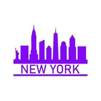 New york skyline illustrated vector