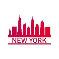 New york skyline illustrated vector