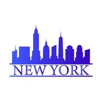 New york skyline illustrated vector