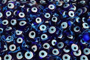 Blue and White Evil Eye Beads photo