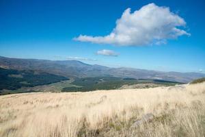 Cute clouds over the countryside in Avila. Blue sky photo