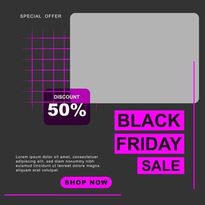 social media post black friday template banner