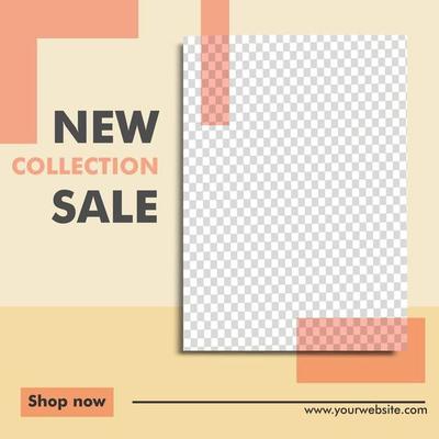 social media template banner new collection sale