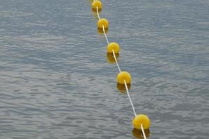 Line of Yellow Buoys photo