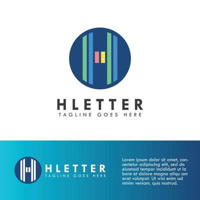 Alphabet h letter logo and icon design