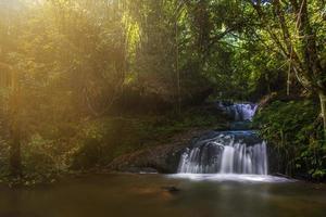 waterfall , The natural water with mountain at Thailand photo