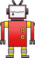 gradient shaded cartoon robot vector