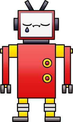 gradient shaded cartoon robot