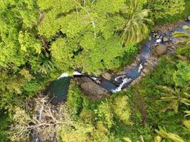 Beautiful aerial view, River in tropical forest photo