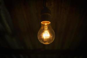 old light bulb in home photo