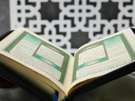 Muslims open the Quran photo