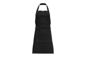 Black and brown Restaurant Cafe Coffee shop and Home kitchen apron Mock up isolated on background. Apron for men and women or unisex Mock up. 3d rendering. photo