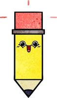 retro grunge texture cartoon pencil vector