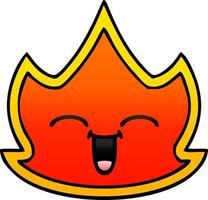 gradient shaded cartoon fire vector