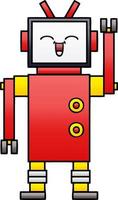 gradient shaded cartoon robot vector