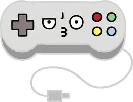 cute cartoon game controller vector