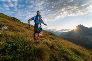 Passage Of Mountain Runner on Meadow photo