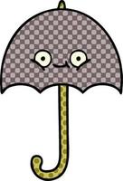 paraguas de dibujos animados de estilo cómic vector