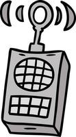 cartoon doodle of a walkie talkie vector