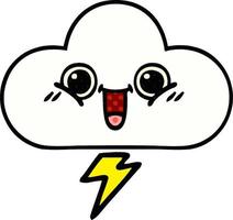 comic book style cartoon storm cloud vector