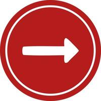 pointing arrow circular icon vector