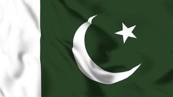 Pakistan flag loop animation background 4K video