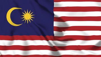 Malaysia flag loop animation background 4K video