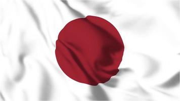 Schleifenanimationshintergrund der japanischen Flagge 4k video