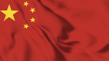 fundo de animação de loop de bandeira da china 4k video