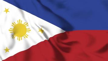 Schleifenanimationshintergrund der philippinischen Flagge 4k video
