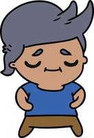 cartoon of kawaii cute grey haired man vector