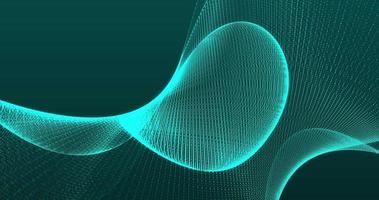 fondo de animación de bucle de onda de partículas digitales abstractas. resolución 4k video