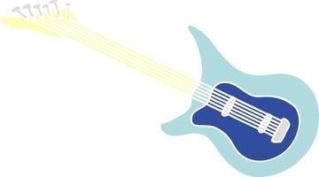 cartoon doodle of a guitar vector