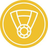 icono circular de premio de medalla vector