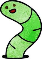 serpiente de dibujos animados peculiar dibujado a mano vector