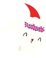 dibujos animados de navidad de conejo kawaii vector