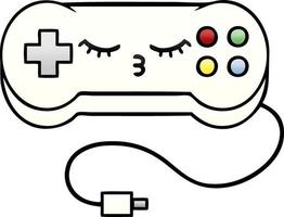 gradient shaded cartoon game controller vector